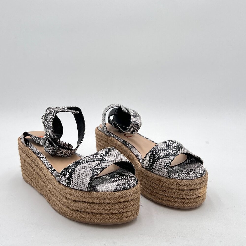 FSJ Women Chic Open Toe Platform Wedge High Heel Espadrilles Sandals Fashion Ank